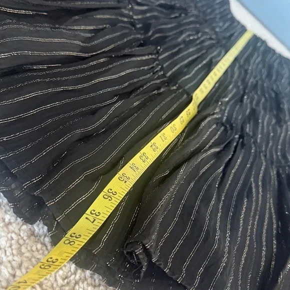 NWT NSR 2 Piece Black Maxi Dress with Silver Pin Stripes -Small - Picture 11 of 15